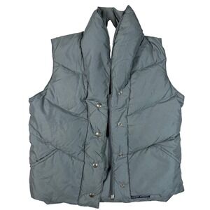 Sierra Designs Goose Down Nylon Puffer Vest Men's Size Large Green-Blue Sz 10